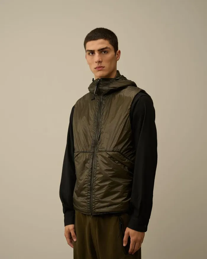 CP Company Jacket and Coats Nada Shell Goggle Vest Grape Leaf Green 8211 Man