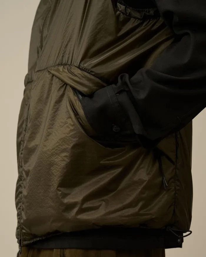 CP Company Jacket and Coats Nada Shell Goggle Vest Grape Leaf Green 8211 Man