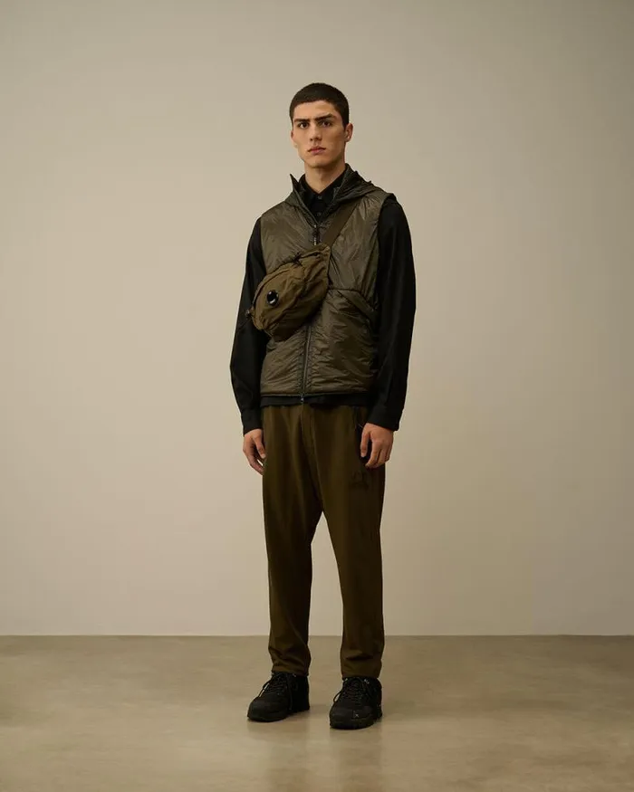 CP Company Jacket and Coats Nada Shell Goggle Vest Grape Leaf Green 8211 Man