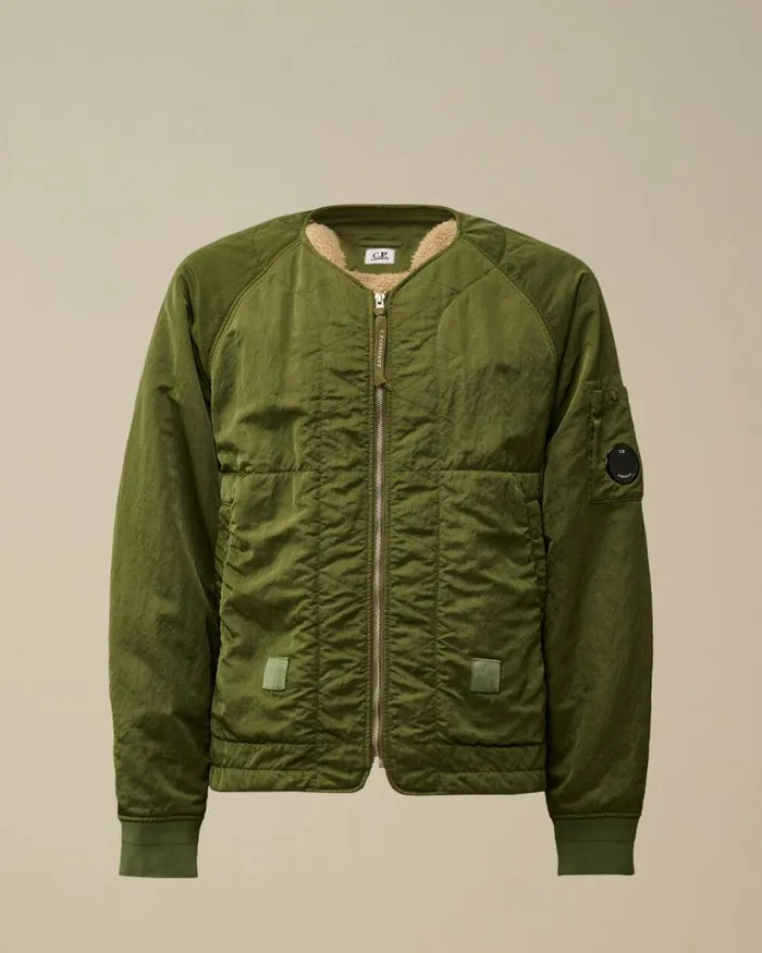 CP Company Jacket and Coats Nylon B Lined Bomber Jacket Cypress Green 8211 Man CP Company Jacket and Coats Nylon B Lined Bomber Jacket Cypress Green 8211 Man