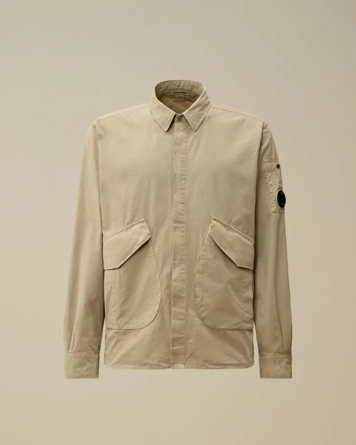 CP Company Overshirt Microreps Diamond Peach Overshirt Vintage Khaki Beige 8211 Man CP Company Overshirt Microreps Diamond Peach Overshirt Vintage Khaki Beige 8211 Man