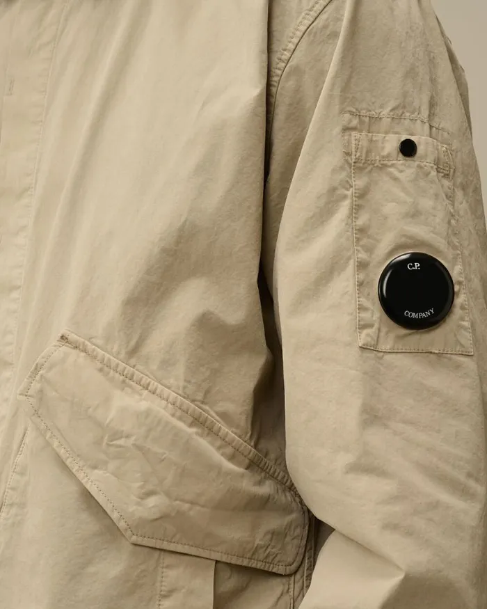 CP Company Overshirt Microreps Diamond Peach Overshirt Vintage Khaki Beige 8211 Man