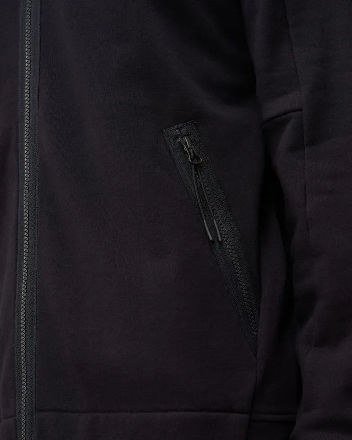 CP Company Sweatshirts Diagonal Raised Fleece Explorer Zipped Hooded Sweatshirt Total Eclipse Blue 8211 Man
