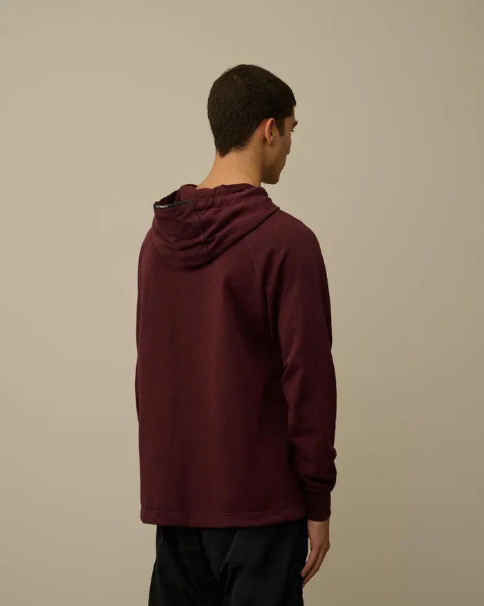 CP Company Sweatshirts Light Fleece Hooded Sweatshirt Potent Purple 8211 Man