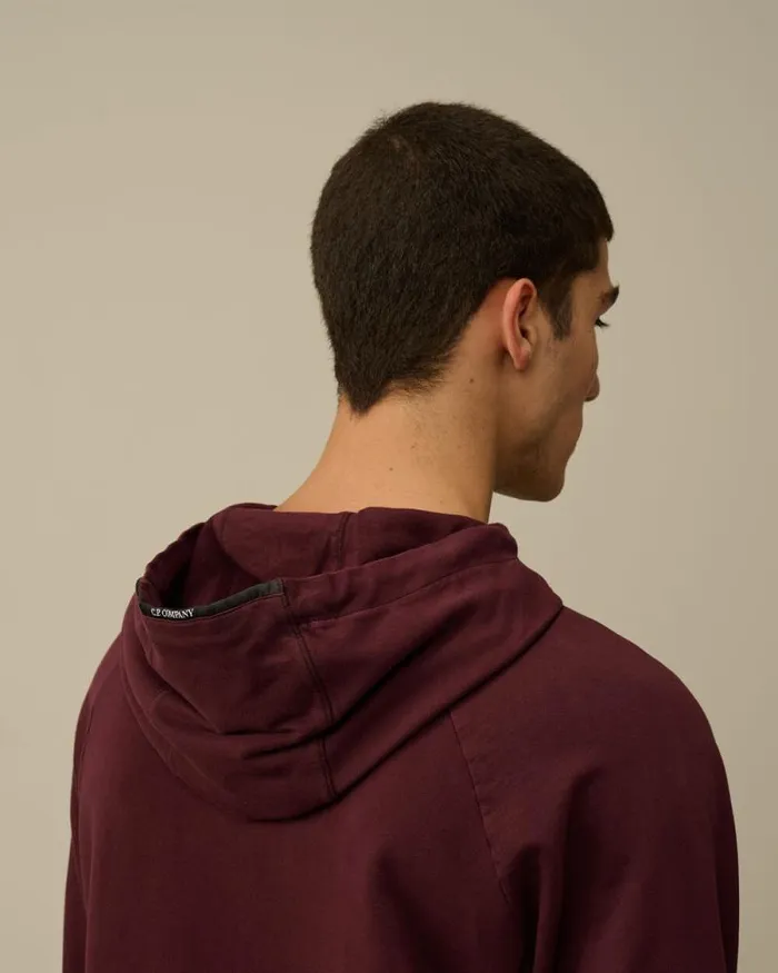 CP Company Sweatshirts Light Fleece Hooded Sweatshirt Potent Purple 8211 Man