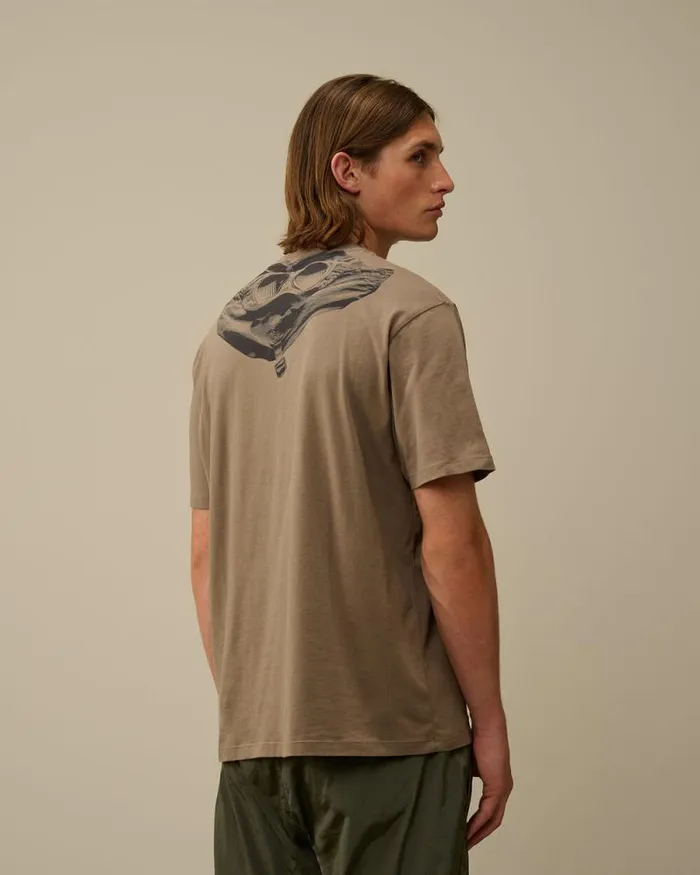 CP Company Tshirts and Polo 301 Jersey Back Goggle TShirt Walnut Beige 8211 Man