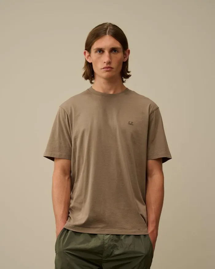CP Company Tshirts and Polo 301 Jersey Back Goggle TShirt Walnut Beige 8211 Man