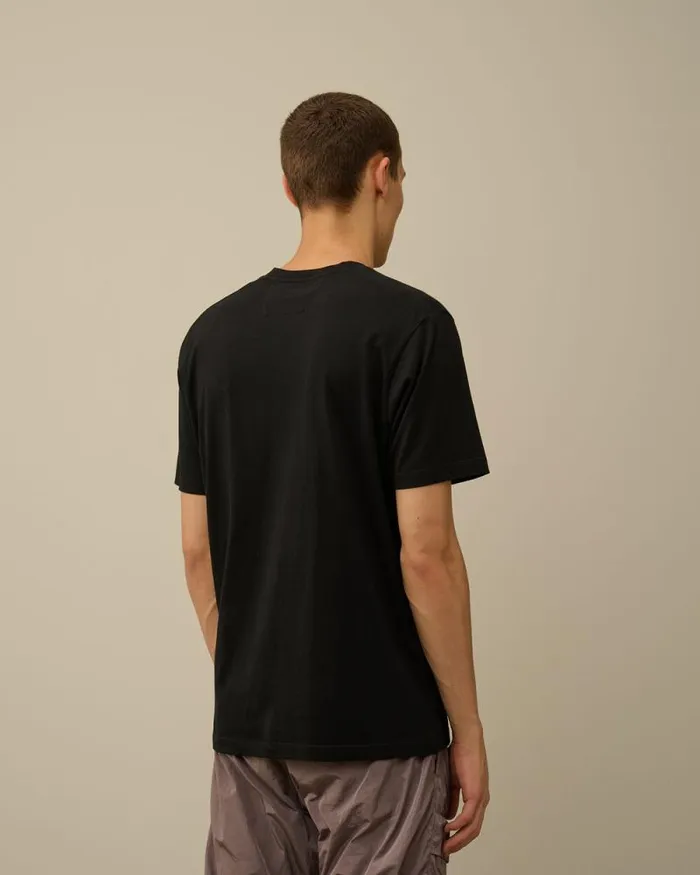 CP Company Tshirts and Polo 301 Jersey Printed Logo TShirt Black 8211 Man