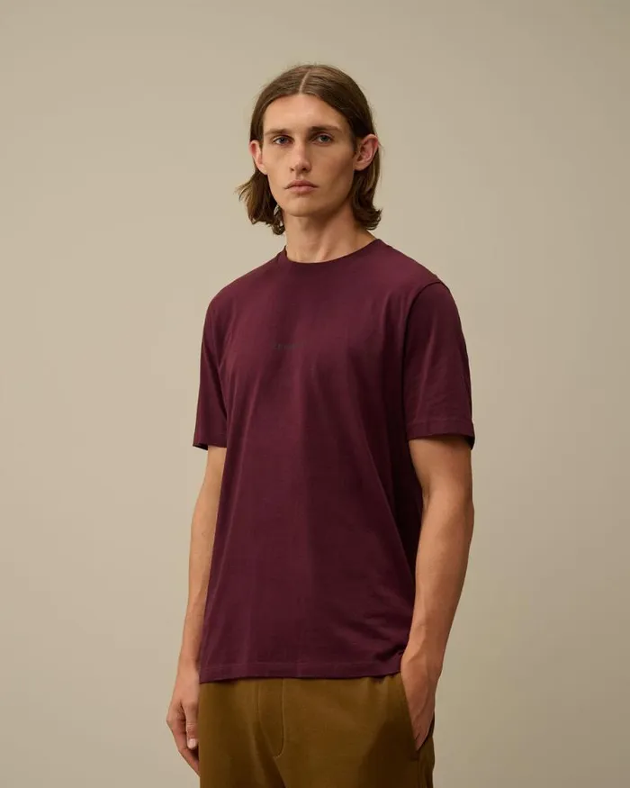 CP Company Tshirts and Polo 301 Jersey Printed Logo TShirt Potent Purple 8211 Man