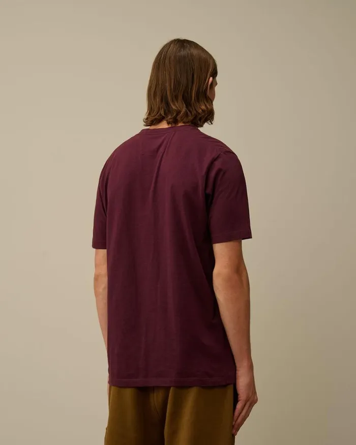 CP Company Tshirts and Polo 301 Jersey Printed Logo TShirt Potent Purple 8211 Man