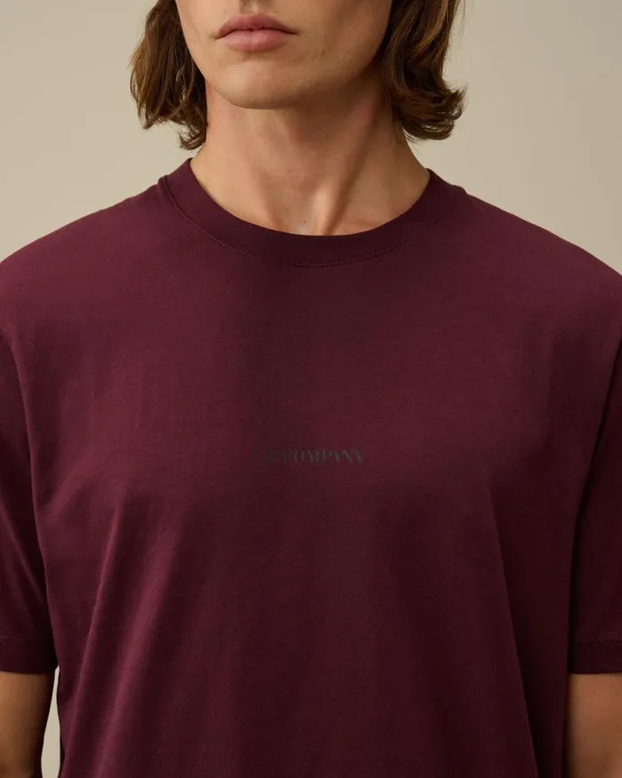 CP Company Tshirts and Polo 301 Jersey Printed Logo TShirt Potent Purple 8211 Man