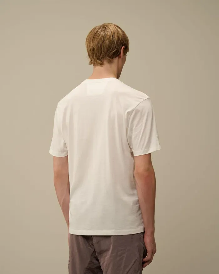 CP Company Tshirts and Polo 301 Jersey Small Logo Label TShirt Gauze White 8211 Man