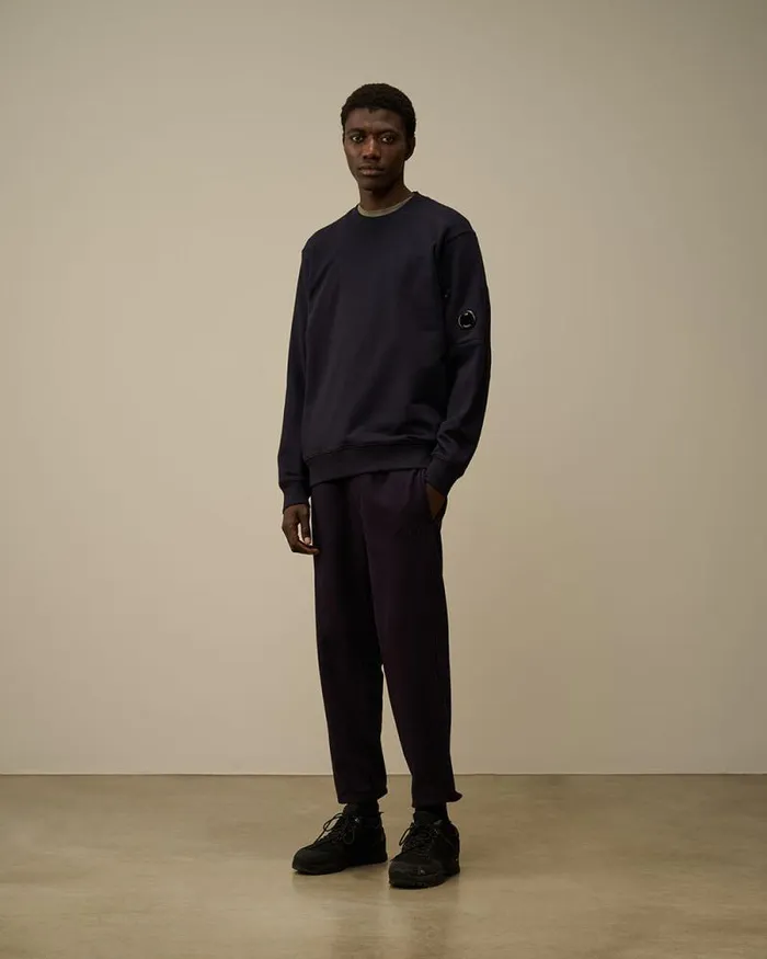CP Company Tracksuits and Shorts Brushed And Emerized Diagonal Fleece Cargo Sweatpants Nightshade Purple 8211 Man