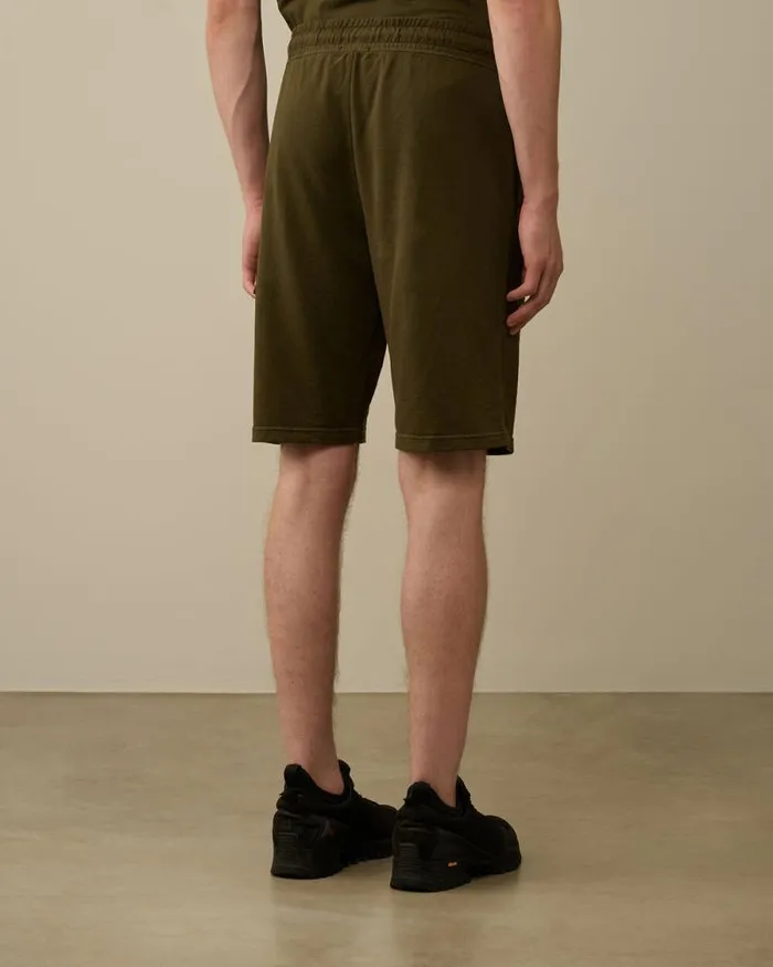 CP Company Tracksuits and Shorts Light Fleece Lens Shorts Ivy Green 8211 Man