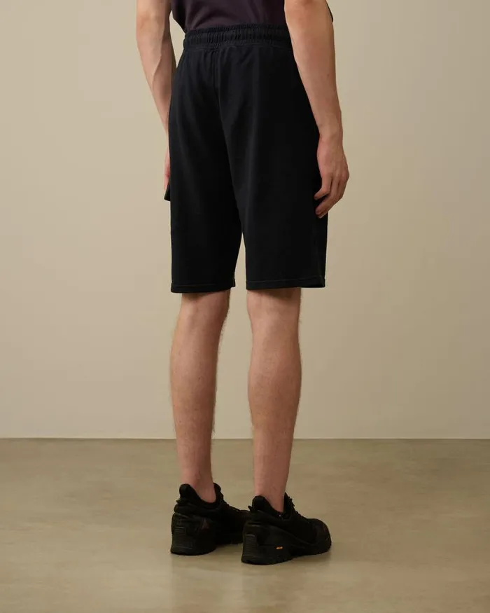 CP Company Tracksuits and Shorts Light Fleece Lens Shorts Total Eclipse Blue 8211 Man