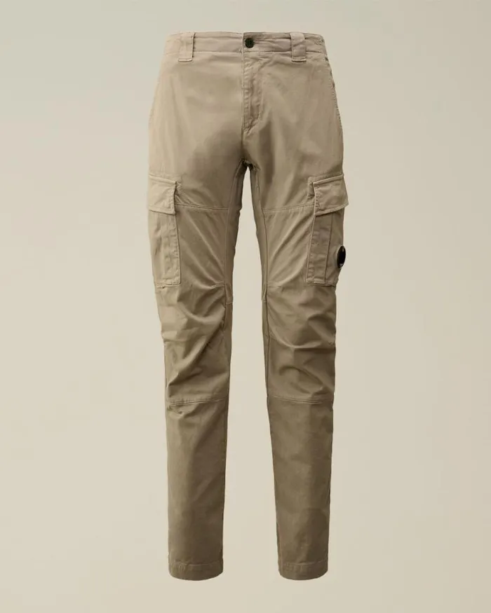 CP Company Trousers Stretch Sateen Ergonomic Lens Double Cargo Pants Vintage Khaki Beige 8211 Man CP Company Trousers Stretch Sateen Ergonomic Lens Double Cargo Pants Vintage Khaki Beige 8211 Man