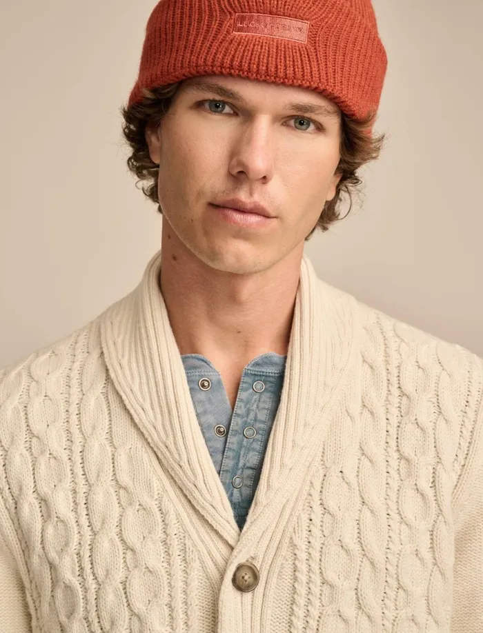 Cable Shawl Cardigan Tofu Men Lucky Brand Sweaters