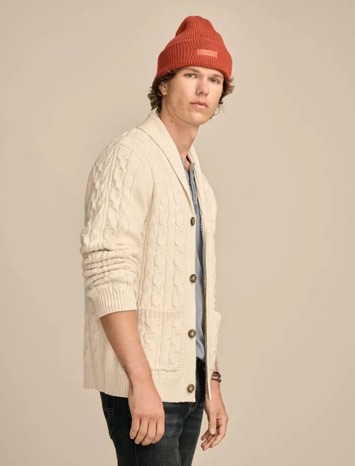 Cable Shawl Cardigan Tofu Men Lucky Brand Sweaters