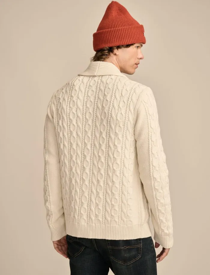 Cable Shawl Cardigan Tofu Men Lucky Brand Sweaters