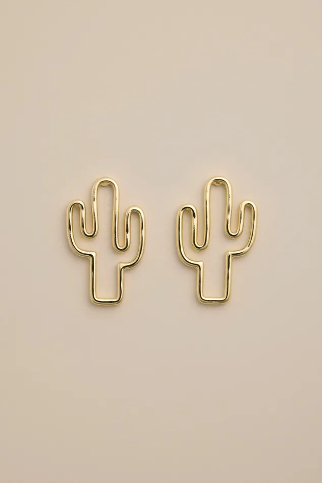 Cactus Earrings Gold Women Lucky Brand Jewelry