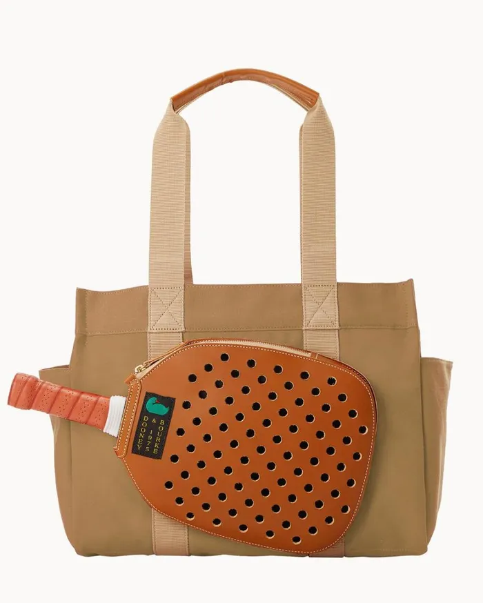 Canvas Pickleball Tote 40 Beige Women Dooney and Bourke Totes