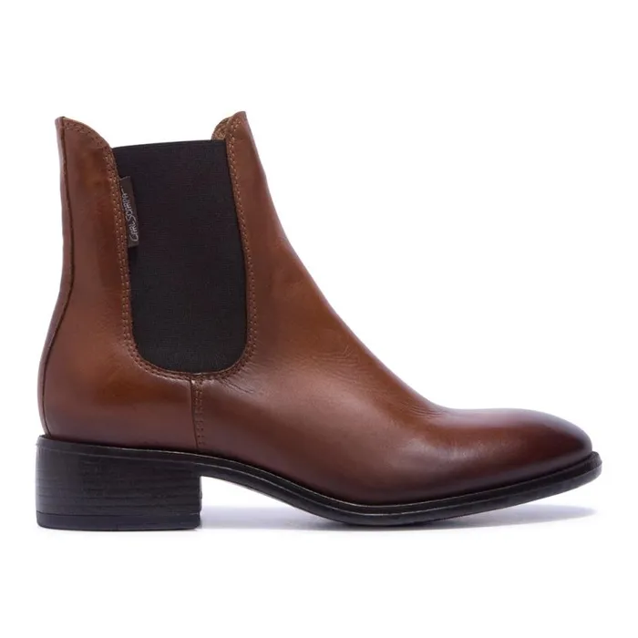 Carl Scarpa Delicio Tan Leather Ankle Boots Women Leather Ankle Boots