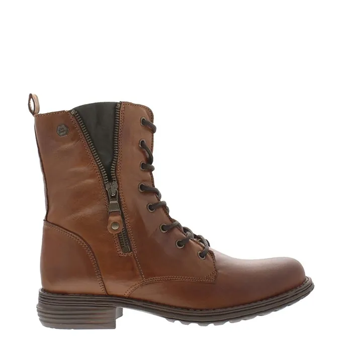 Carl Scarpa Paulette Brandy LaceUp Ankle Boots Women Leather Ankle Boots