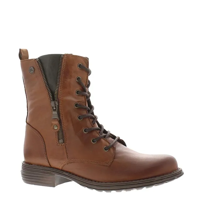Carl Scarpa Paulette Brandy LaceUp Ankle Boots Women Leather Ankle Boots