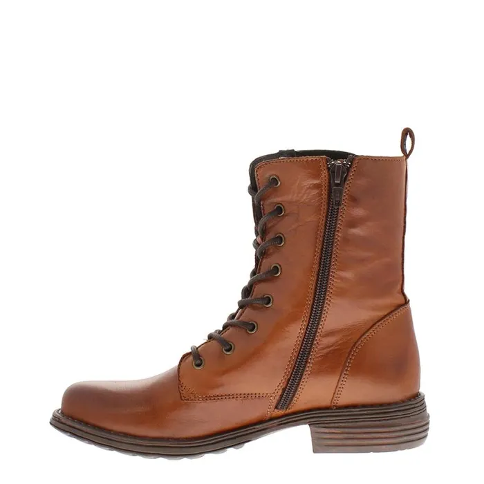 Carl Scarpa Paulette Brandy LaceUp Ankle Boots Women Leather Ankle Boots