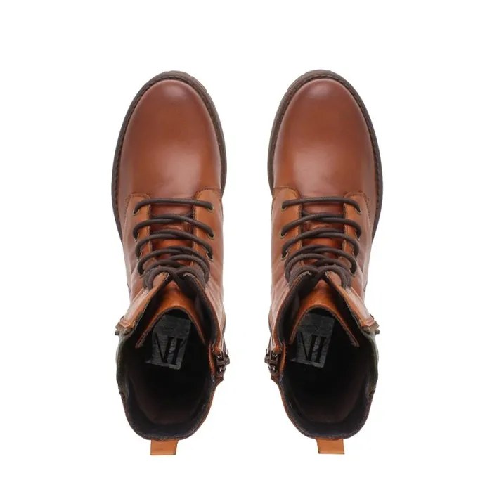 Carl Scarpa Paulette Brandy LaceUp Ankle Boots Women Leather Ankle Boots
