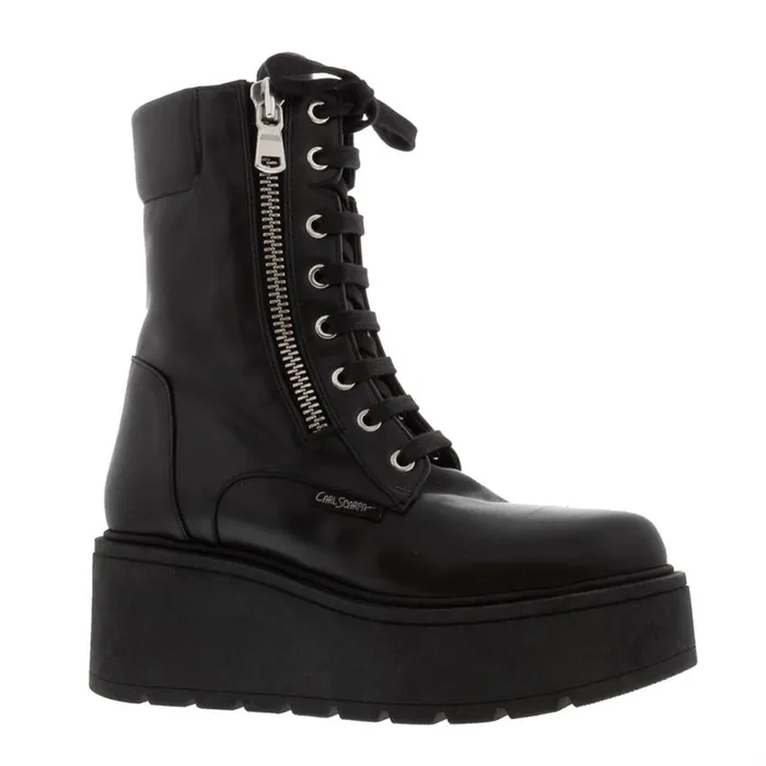 Carl Scarpa Sabbati Black Leather Ankle Boots Women Leather Ankle Boots