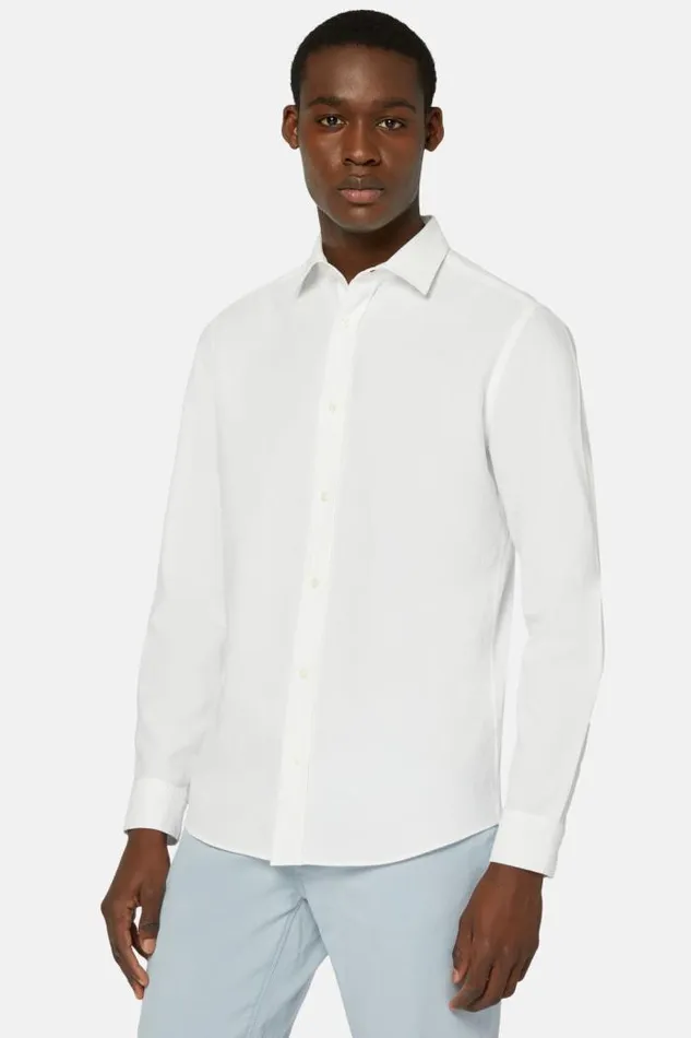 Casual Shirts Men Boggi Milano Regular Fit White Cotton Shirt White Casual Shirts Men Boggi Milano Regular Fit White Cotton Shirt White