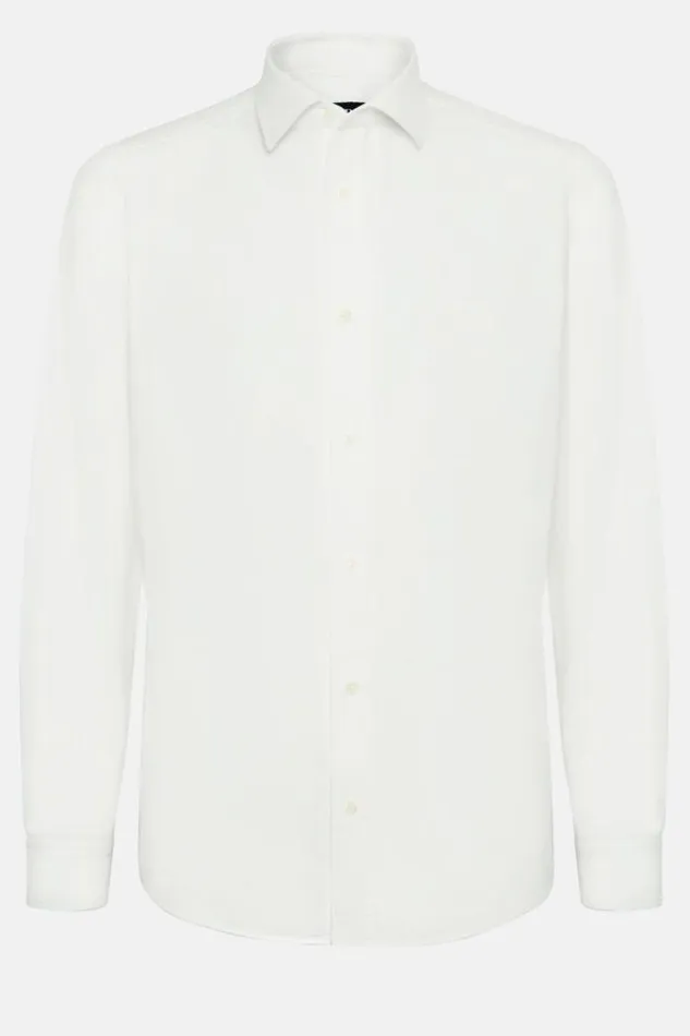 Casual Shirts Men Boggi Milano Regular Fit White Cotton Shirt White Casual Shirts Men Boggi Milano Regular Fit White Cotton Shirt White