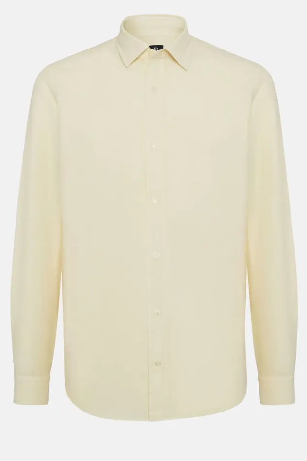 Casual Shirts Men Boggi Milano Regular Fit Yellow Cotton Shirt Yellow Casual Shirts Men Boggi Milano Regular Fit Yellow Cotton Shirt Yellow