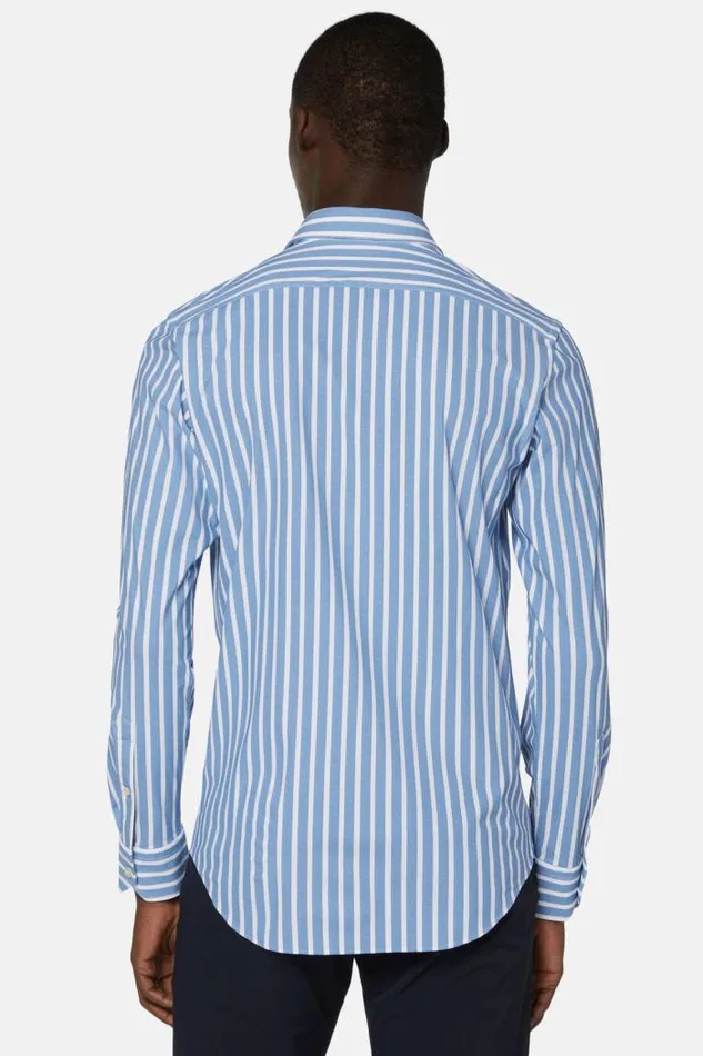 Casual Shirts Men Boggi Milano Slim Fit Sky Blue Stripe Stretch Nylon Shirt Light Blu Casual Shirts Men Boggi Milano Slim Fit Sky Blue Stripe Stretch Nylon Shirt Light Blu