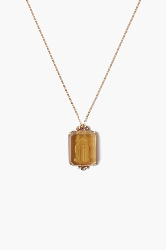 Chan Luu 14k Fine Women 14k Gemini Zodiac Necklace