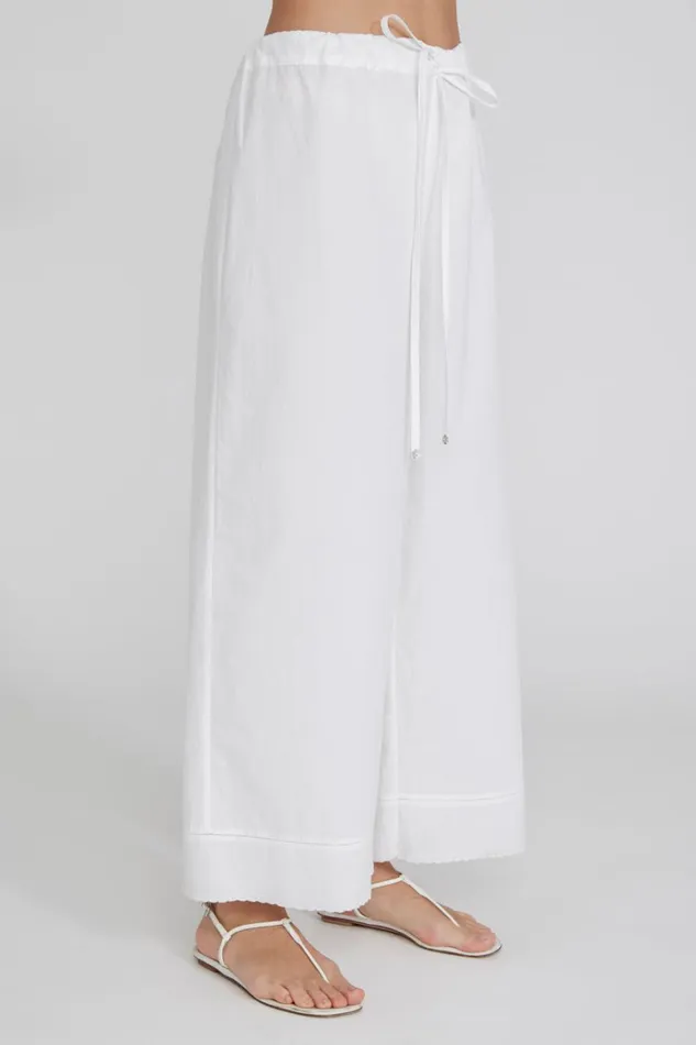 Chan Luu Bottoms Women Ramona Poplin Pant White