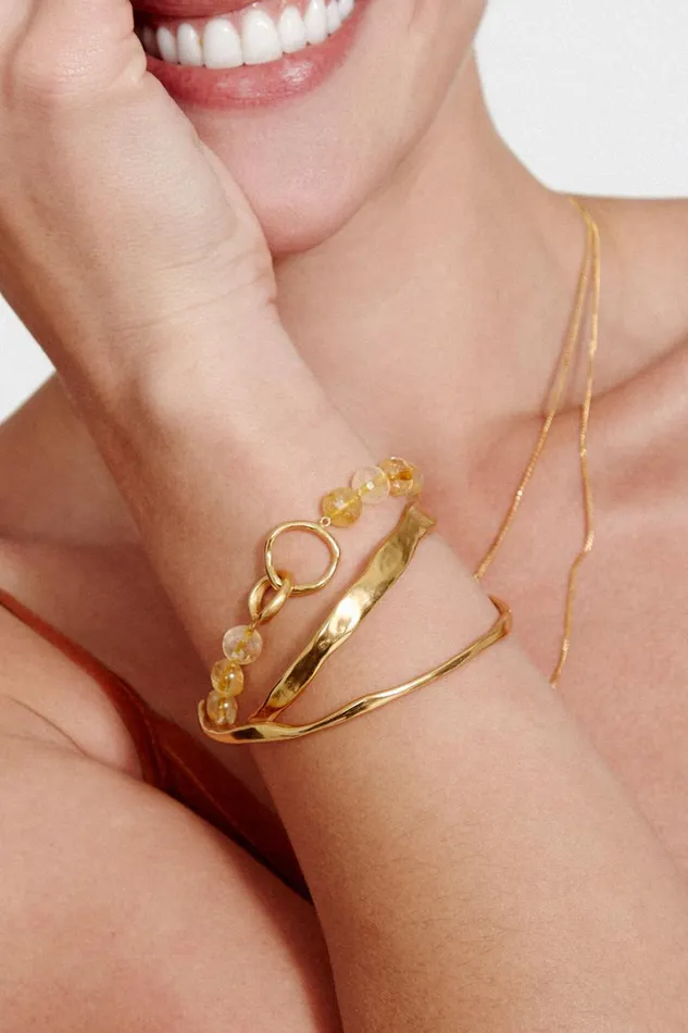 Chan Luu Bracelets Women Atlas Cuff Yellow Gold