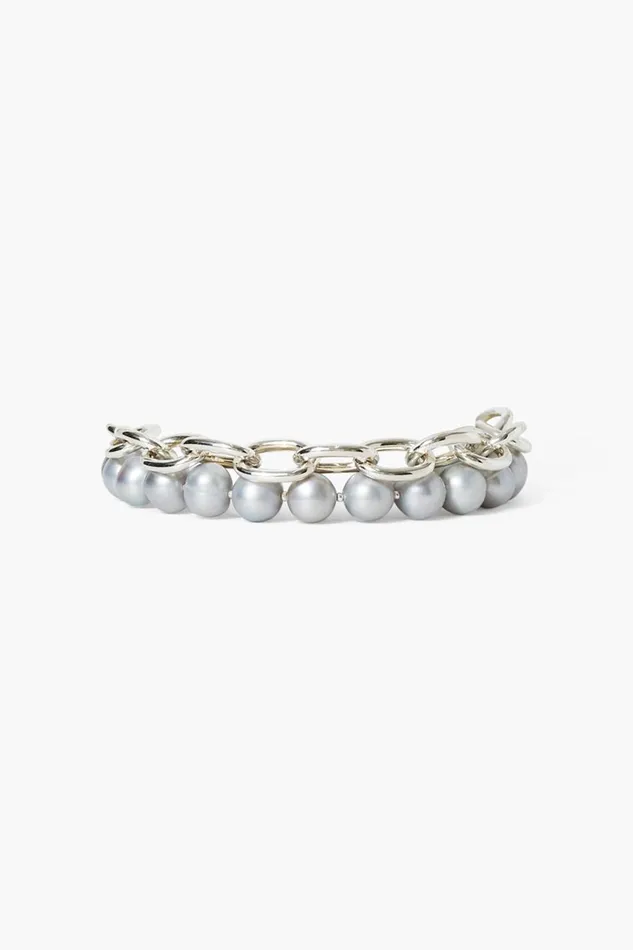 Chan Luu Bracelets Women Esme Chain Bracelet Grey Pearl