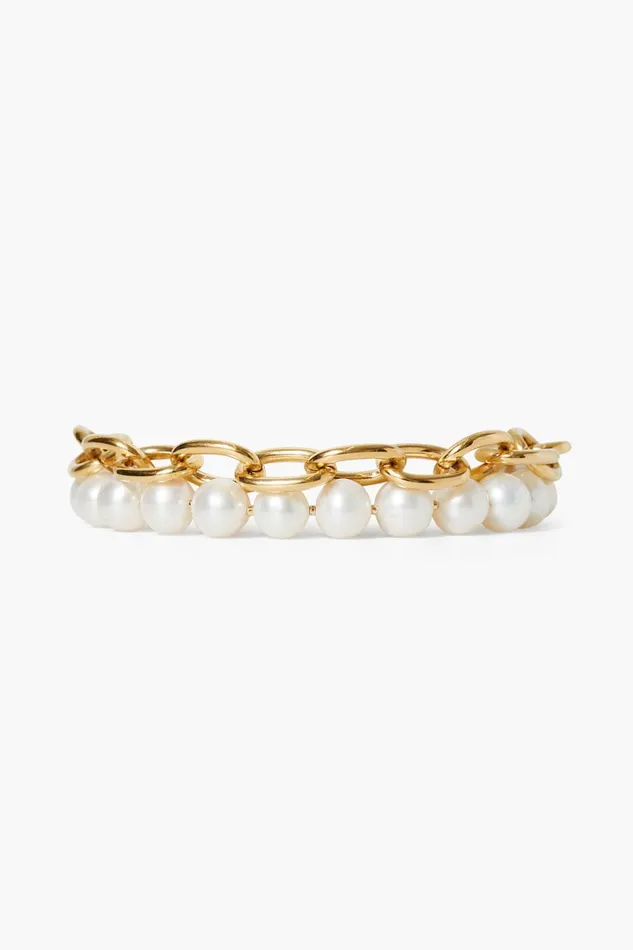 Chan Luu Bracelets Women Esme Chain Bracelet White Pearl