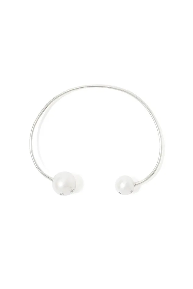 Chan Luu Bracelets Women Joanna Diamond Cuff White Pearl