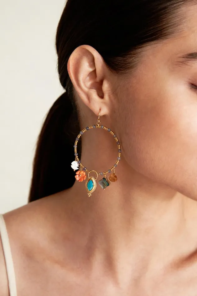 Chan Luu Earrings Women Chiara Hoop Earrings Multi