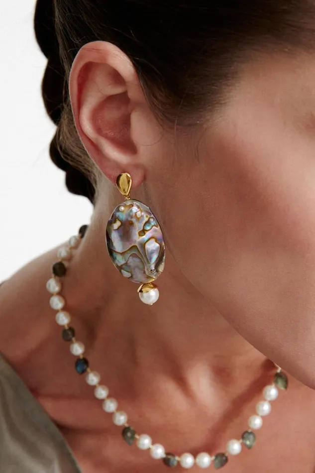 Chan Luu Earrings Women Damaris Drop Earrings Abalone