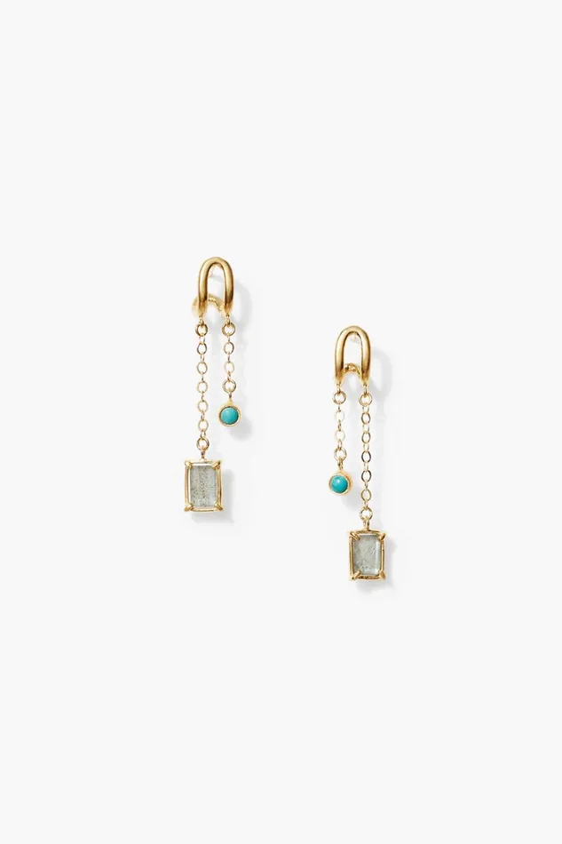 Chan Luu Earrings Women Delilah Drop Earrings Labradorite Mix