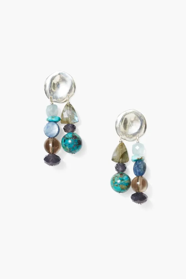 Chan Luu Earrings Women Harmony Earrings Blue Mix