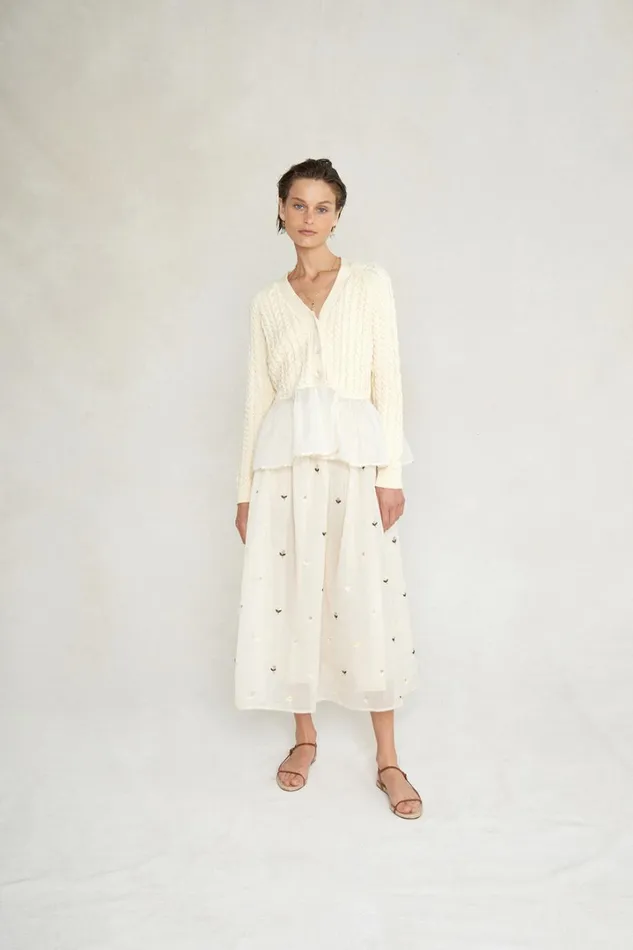 Chan Luu Knitwear Women Rebecca Cardigan Antique White