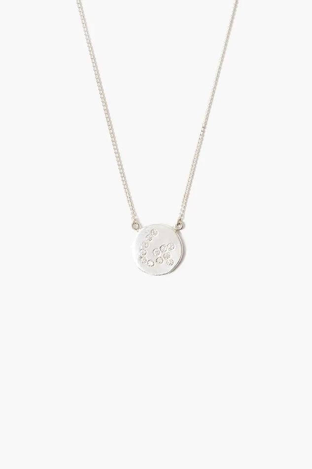 Chan Luu Necklaces Women Diamond Initial Coin Necklace Silver