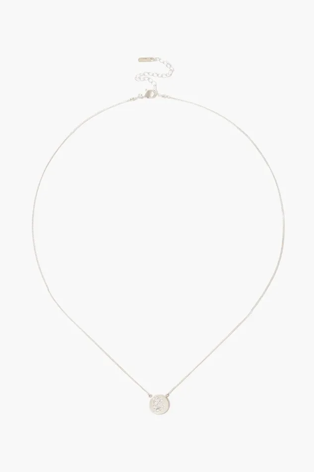 Chan Luu Necklaces Women Diamond Initial Coin Necklace Silver