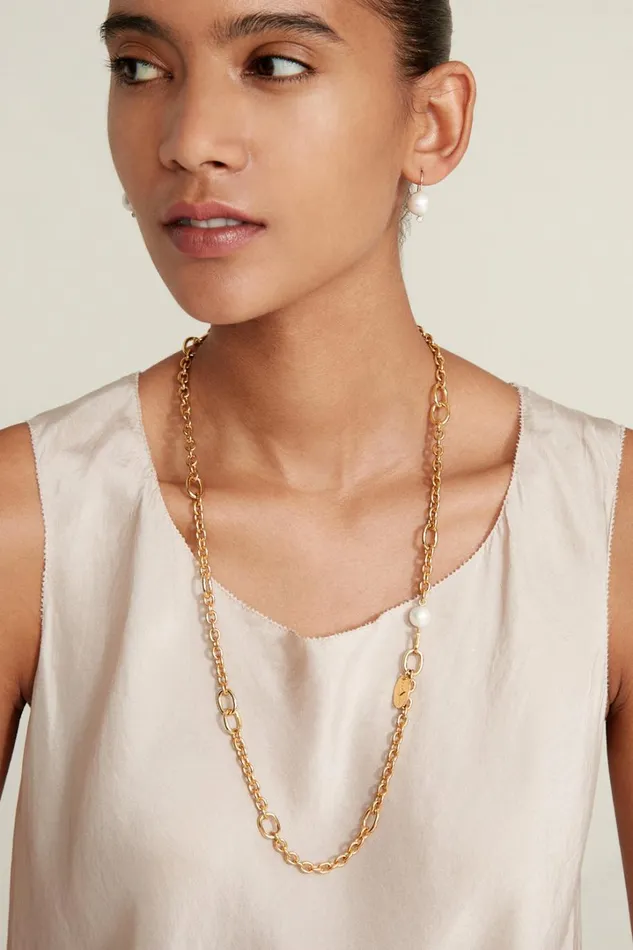 Chan Luu Necklaces Women Frances Long Necklace Yellow Gold