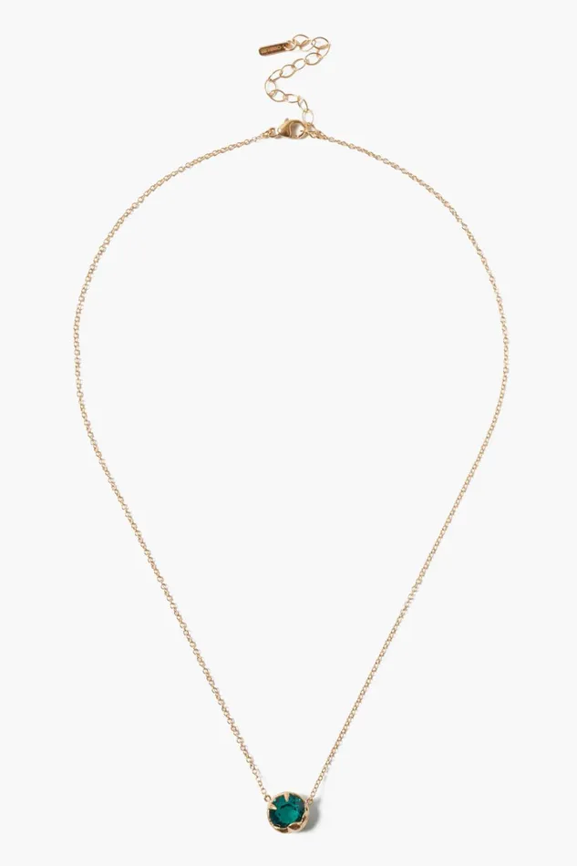 Chan Luu Necklaces Women May Birthstone Necklace Emerald Crystal